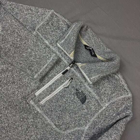 The North Face Gordon Lyons 1/4 Zip Fleece Sweater Pullover Mens Medium Gray - Picture 1 of 7